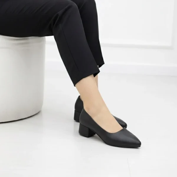 مجلسی پاشنه 5 ساده چرم M159 - Image 2